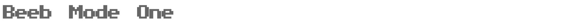 Sample characters Beeb Mode Font